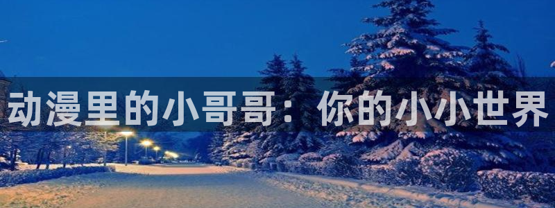 动漫屋下载官网：动漫里的小哥哥：你的小小世界